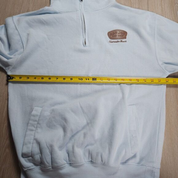 Ron Jon Surf Shop 1/4 Zip Pullover Men's Size Small Blue Logo Casual Long Sleeve - Picture 9 of 14